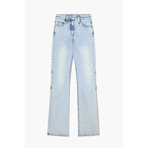Blugi slim fit cu talie înaltă - Albastru imagine