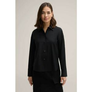 Cămașă asimetrică - regular fit - Negru imagine