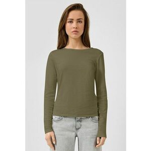 Bluza striata cu decolteu la baza gatului - Kaki imagine