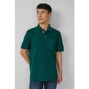 Tricou polo cu buzunar pe piept - Verde englez imagine
