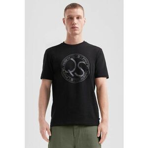 Tricou de bumbac cu logo - Negru imagine