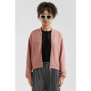 Jacheta bomber cu buzunare laterale - Roz prafuit imagine