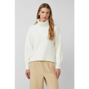 Pulover ldejer cu guler inalt - Alb murdar imagine