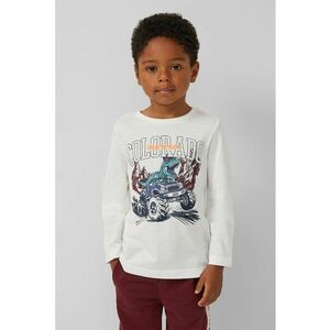 Bluza din bumbac cu imprimeu grafic - Alb/Albastru imagine