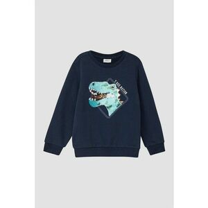 Bluza de trening cu aplicatie din paiete reversibile - Albastru inchis imagine