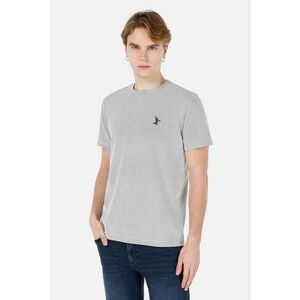 Tricou din amestec de bumbac cu imprimeu - Alb/Negru imagine