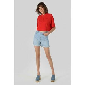 Pantaloi scurti uni din denim - Albastru deschis imagine