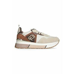 Pantofi sport de piele intoarsa cu insertii de plasa - Maro/Bej imagine
