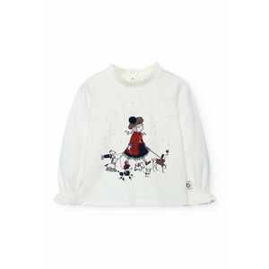 Bluza cu detalii texturate - Rosu/Alb imagine