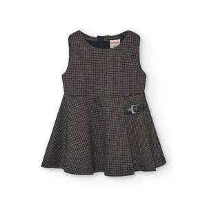 Rochie cu model in carouri - fara maneci - Gri inchis imagine