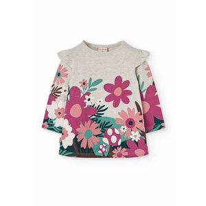 Rochie din bumbac cu model floral - Multicolor imagine