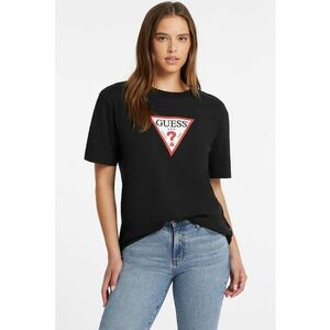 Tricou lejer cu decolteu la baza gatului - Negru imagine