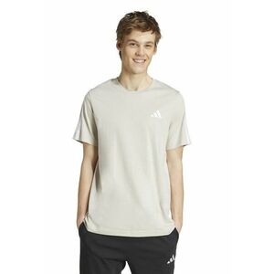 Tricou din bumbac cu decolteu la baza gatului - Alb/Bej deschis imagine