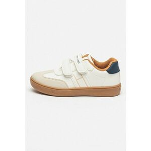 Pantofi sport low-cut cu velcro - Gri deschis/Caramel/Alb murdar imagine