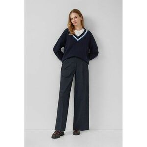 Pantaloni eleganti cu croiala ampla - Albastru ultramarin imagine