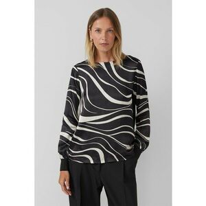 Bluza cu imprimeu frontal - Alb murdar/Gri inchis imagine
