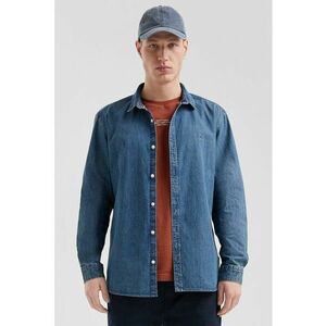 Camasa de denim cu maneci lungi - Albastru inchis imagine