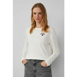 Bluza regular fit cu detaliu brodat - Alb murdar imagine