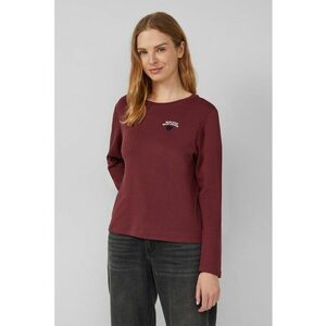 Bluza regular fit cu detaliu brodat - Rosu inchis imagine