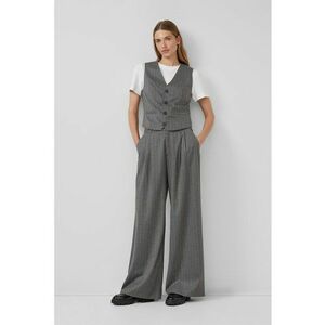 Pantaloni ampli in dungi - Gri inchis imagine