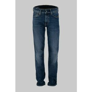 Blugi slim fit cu aspect decolorat - Albastru inchis imagine