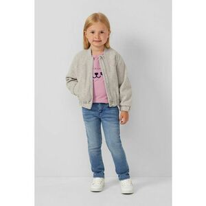 Bluza din bumbac cu imprimeu - Roz prafuit imagine
