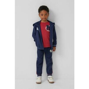 Pantaloni de trening cu model colorblock - Rosu/Albastru deschis/Bleumarin imagine