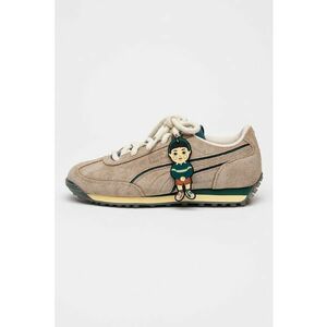 Pantofi sport low-cut de piele intoarsa Squid Game - Rosu/Gri cenusiu imagine