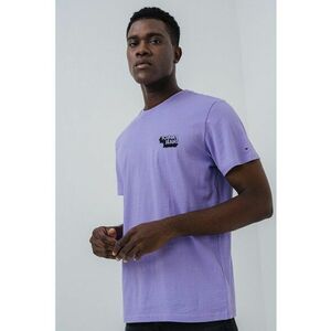 Tricou slim fit de bumbac - Lila imagine