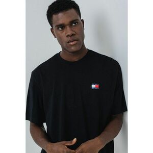 Tricou de bumbac cu imprimeu pe partea din spate - Negru/Crem imagine