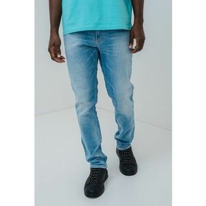 Blugi cu aspect decolorat - Albastru deschis imagine