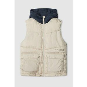 Vesta cu logo si gluga - Bej imagine