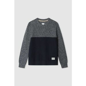 Pulover cu doua nuante - Albastru inchis/Bleumarin imagine