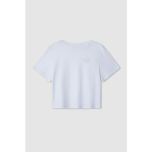 Tricou uni cu decolteu la baza gatului London imagine