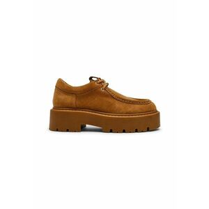 Pantofi casual flatform de piele intoarsa Kalkin - Caramel imagine