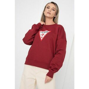 Bluza de trening cu croiala lejera - decolteu la baza gatului si logo - Rosu inchis imagine