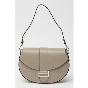 Geanta crossbody de piele cu barete detasabile - Maro taupe deschis imagine