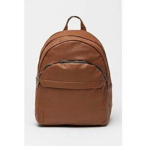 Rucsac de piele ecologica cu aspect texturat - Maro imagine