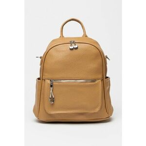 Rucsac cu fermoar si barete detasabile - Maro imagine