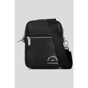 Geanta crossbody de piele ecologica cu buzunar cu fermoar - Negru imagine