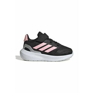 Pantofi sport Run Falcon 5 din material textil cu velcro - Negru/Roz pastel imagine