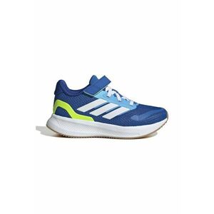 Pantofi sport Runfalcon 5 din plasa cu logo si velcro - Alb/Albastru royal/Verde lime imagine