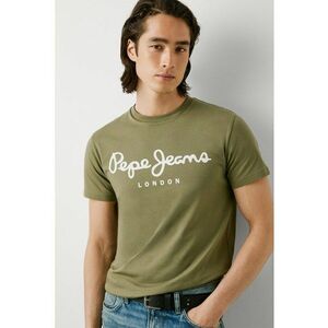 Tricou regular fit cu logo - Alb/Verde sparanghel imagine