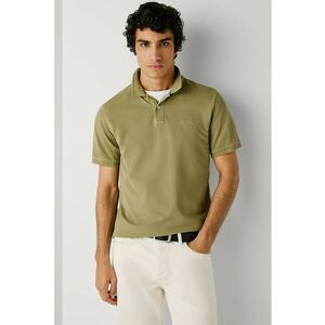 Tricou polo din bumbac pique - Verde deschis imagine