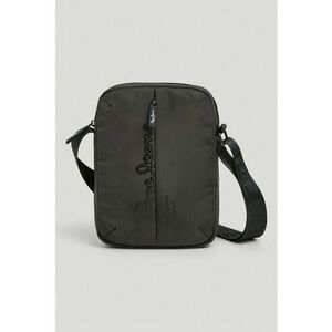 Geanta crossbody din material textil cu fermoar - Gri inchis imagine