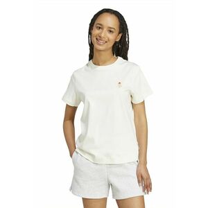 Tricou din bumbac cu decolteu la baza gatului - Alb murdar imagine