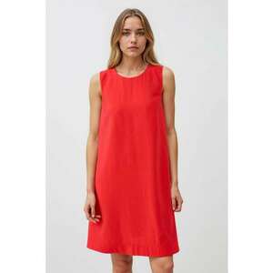 Rochie evazata cu decolteu rotund - Coral imagine