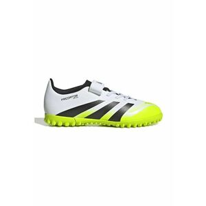 Pantofi pentru fotbal cu velcro Predator Club - Negru stins/Verde electric/Alb optic imagine