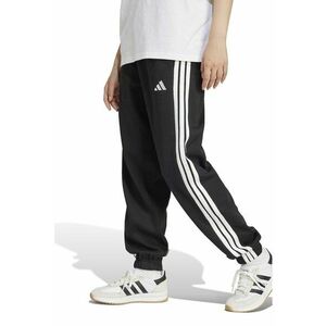 Pantaloni de trening cu talie inalta si snur de ajustare in talie - Alb/Negru imagine
