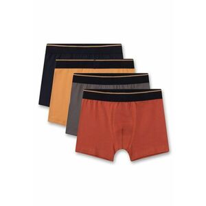 Set de boxeri cu banda elastica in talie - 4 Piese - Negru/Gri/Portocaliu imagine
